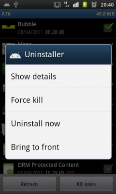 Capture d'écran de l'application Android Task Killer Free - #2