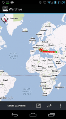 Capture d'écran de l'application Wardrive (Android 4+) - #1
