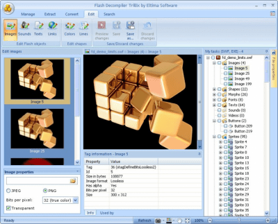 Capture d'écran de l'application Flash Decompiler Trillix - #2