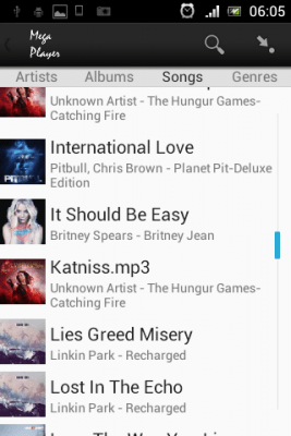 Capture d'écran de l'application Mega Player - #3