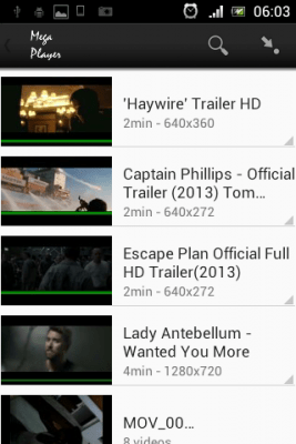 Capture d'écran de l'application Mega Player - #8