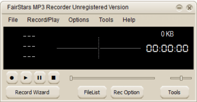 Capture d'écran de l'application FairStars MP3 Recorder - #1