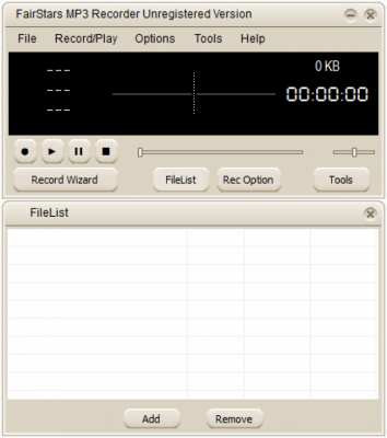 Capture d'écran de l'application FairStars MP3 Recorder - #3