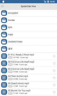Capture d'écran de l'application SpiderOakONE - #4