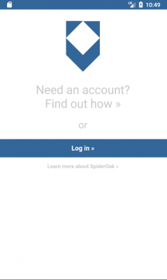 Capture d'écran de l'application SpiderOakONE - #5