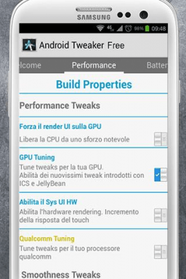 Capture d'écran de l'application Android Tweaker (FREE) - #2
