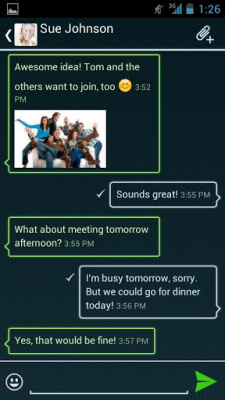 Capture d'écran de l'application mysms - Tron Theme - #4