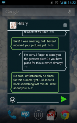 Capture d'écran de l'application mysms - Tron Theme - #6