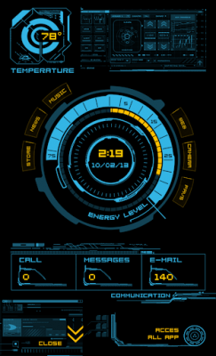 Capture d'écran de l'application Blue Neon Theme - #3