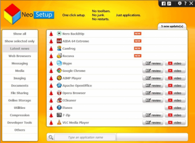 Capture d'écran de l'application NeoSetup - #2