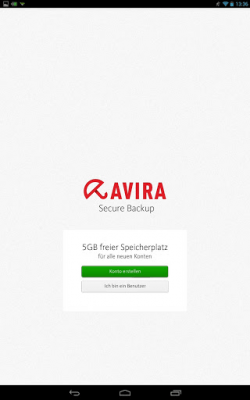 Capture d'écran de l'application Avira Secure Backup - #1