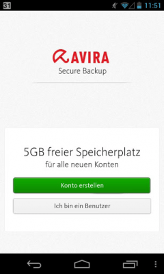 Capture d'écran de l'application Avira Secure Backup - #4