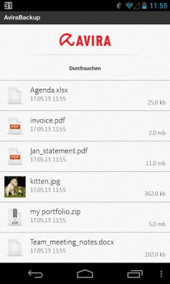 Capture d'écran de l'application Avira Secure Backup - #6