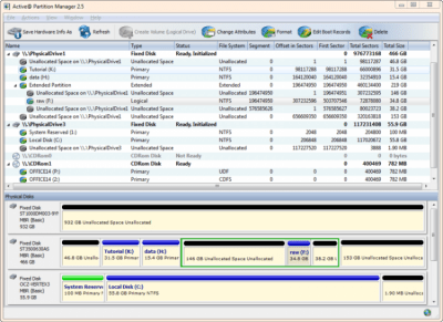 Capture d'écran de l'application Active@ Partition Manager - #1