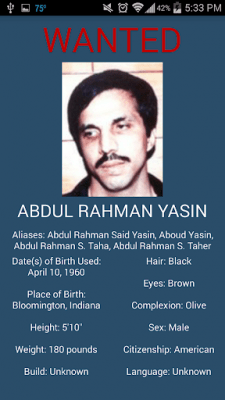 Capture d'écran de l'application FBI Most Wanted - #7