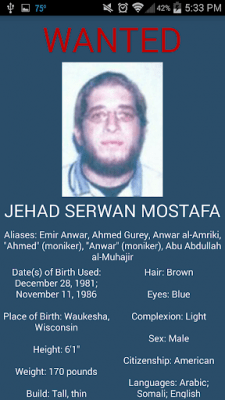 Capture d'écran de l'application FBI Most Wanted - #10