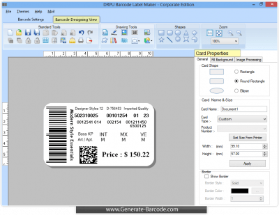 Capture d'écran de l'application DRPU Barcode Creator Software - #1