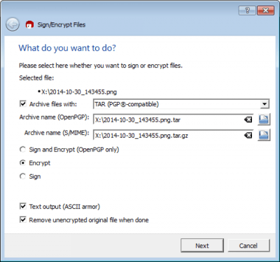 Capture d'écran de l'application Gpg4win - #3
