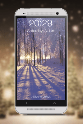 Capture d'écran de l'application Snowfall Screen Lock - #1