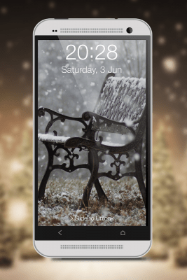Capture d'écran de l'application Snowfall Screen Lock - #12