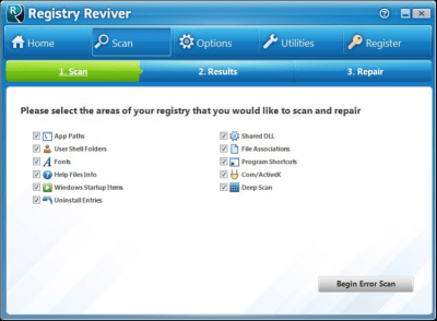Capture d'écran de l'application Registry Reviver - #2