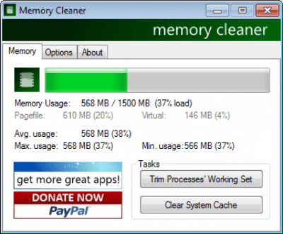 Capture d'écran de l'application Memory Cleaner - #1