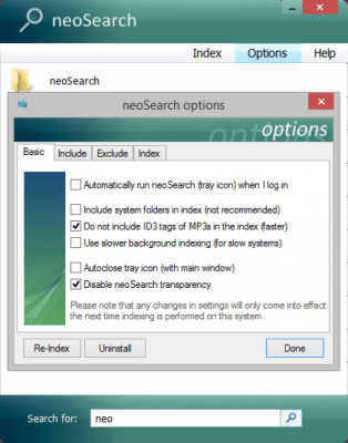 Capture d'écran de l'application neoSearch - #2