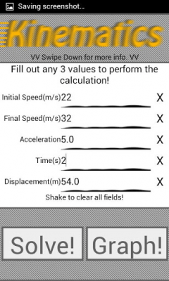 Capture d'écran de l'application PhysCalc Kinematics Calculator - #1