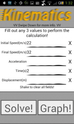 Capture d'écran de l'application PhysCalc Kinematics Calculator - #4
