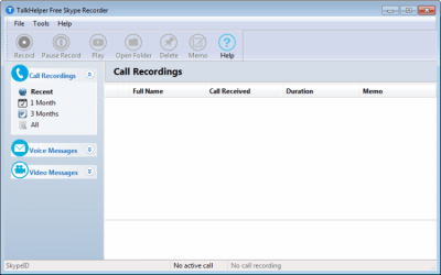 Capture d'écran de l'application TalkHelper Free Skype Recorder - #1