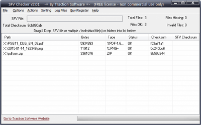 Capture d'écran de l'application SFV Checker - #1