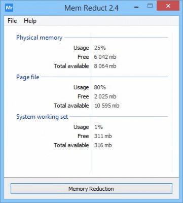 Capture d'écran de l'application Mem Reduct - #1