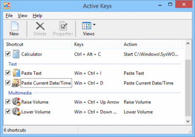 Capture d'écran de l'application Active Keys - #1