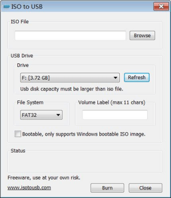 Capture d'écran de l'application ISO to USB - #1