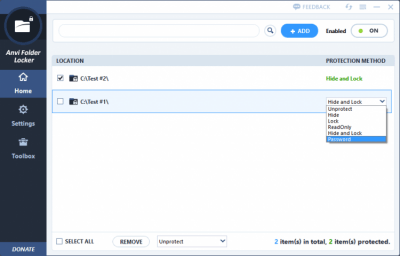Capture d'écran de l'application Anvi Folder Locker Free - #3