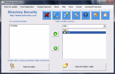 Capture d'écran de l'application Directory Security - #1