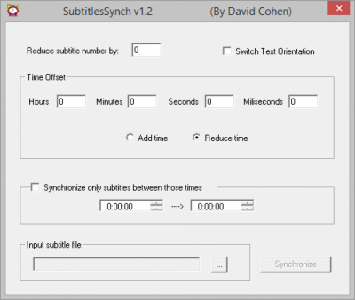 Capture d'écran de l'application SubtitlesSynch - #1