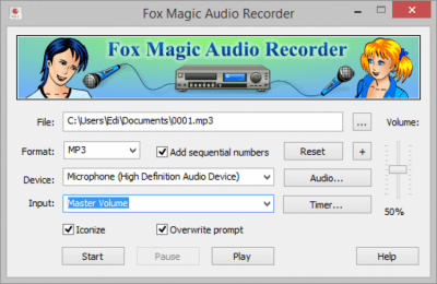 Capture d'écran de l'application Fox Magic Audio Recorder - #1