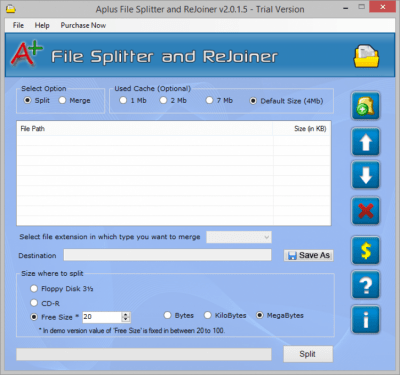 Capture d'écran de l'application File Cutter and ReJoiner - #1