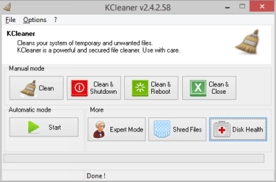 Capture d'écran de l'application KCleaner Portable - #1