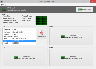Capture d'écran de l'application RAMExpert - #1