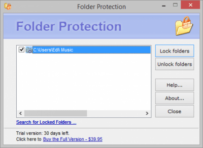 Capture d'écran de l'application Folder Protection - #1