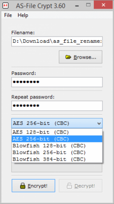 Capture d'écran de l'application AS-File Crypt - #1