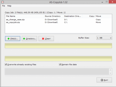 Capture d'écran de l'application AS-CopyJob - #1