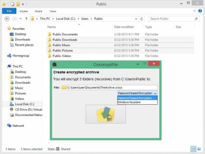 Capture d'écran de l'application CrococryptFile Portable - #2