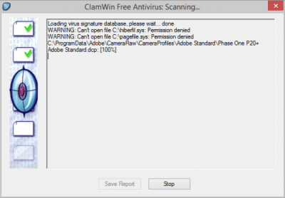 Capture d'écran de l'application ClamWin Free Antivirus - #3