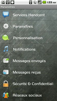 Capture d'écran de l'application Handcent SMS French Language P - #2
