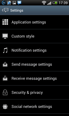 Capture d'écran de l'application Handcent 6 Skin(Samsung style) - #4