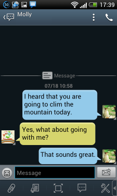 Capture d'écran de l'application Handcent 6 Skin(Samsung style) - #5