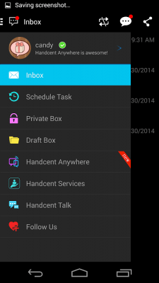 Capture d'écran de l'application Handcent 6 Skin (Metro Style) - #7